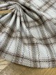 画像6: 生地： ゆる編みチェック柄ウール（ベージュ×茶） (6)