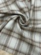 画像7: 生地： ゆる編みチェック柄ウール（ベージュ×茶） (7)