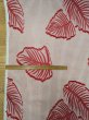 画像2: 生地：ストライプ×リーフ柄カットジャガード（白×赤） (2)