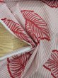 画像6: 生地：ストライプ×リーフ柄カットジャガード（白×赤） (6)