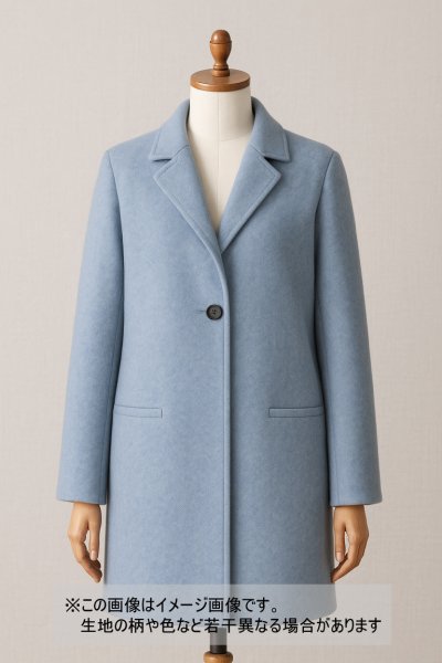 画像1: 生地： イタリー製アクリルポリ混ウール（水色） (1)