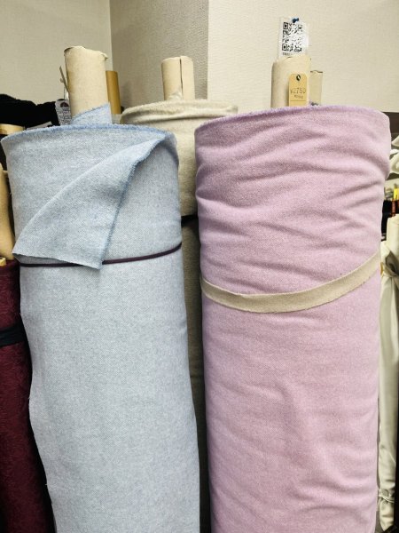 画像9: 生地： イタリー製アクリルポリ混ウール（水色） (9)