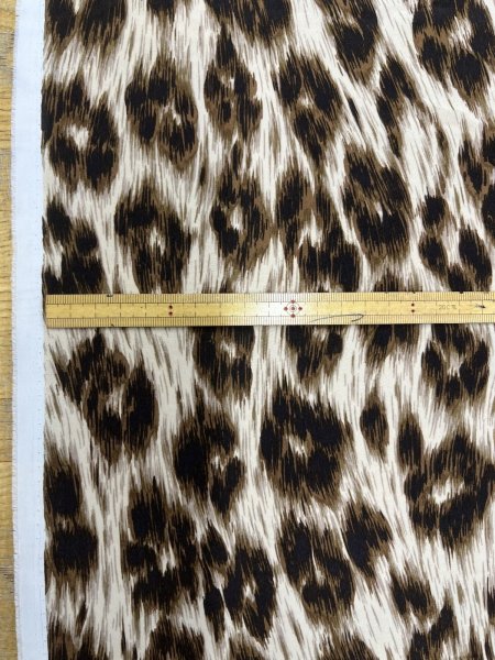 画像3: 生地：ポリエステルレオパードプリント（ベージュ×ブラウン） (3)