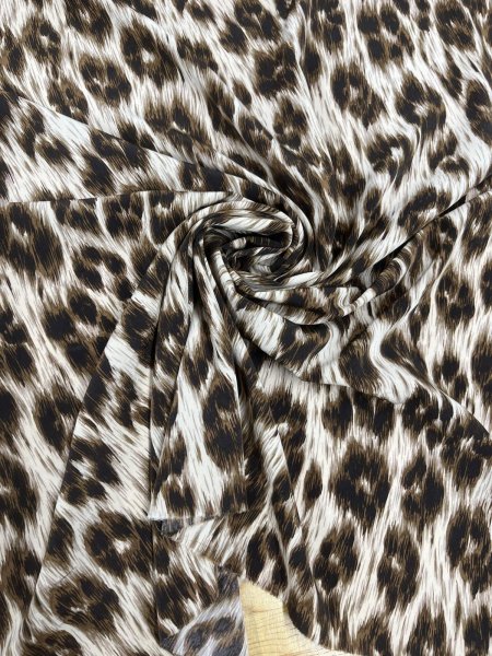 画像6: 生地：ポリエステルレオパードプリント（ベージュ×ブラウン） (6)