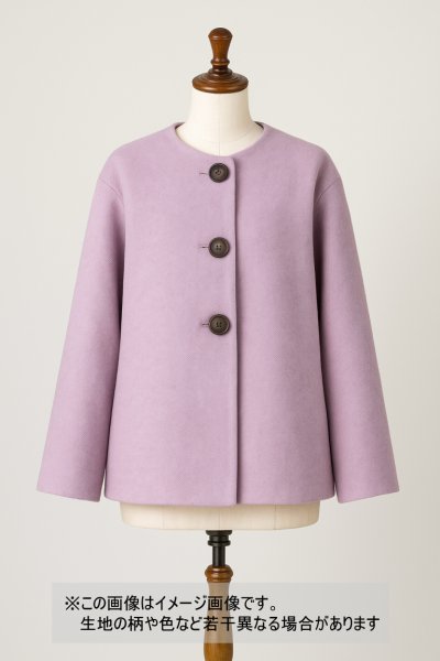 画像1: 生地： イタリー製アクリルポリ混ウール（パープルピンク） (1)