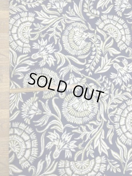 画像2: 生地：ポリエステル100％オリエンタルプリント（紺／白・緑） (2)