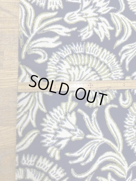 画像3: 生地：ポリエステル100％オリエンタルプリント（紺／白・緑） (3)