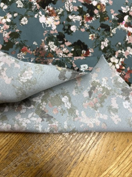 画像5: 生地：花柄リアルプリント（グリーン） (5)