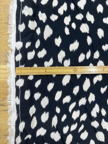 画像3: 生地：レーヨンプリント（黒／白） (3)