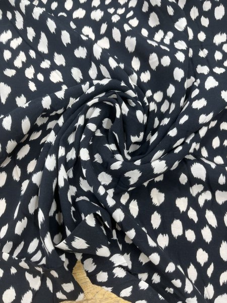 画像7: 生地：レーヨンプリント（黒／白） (7)