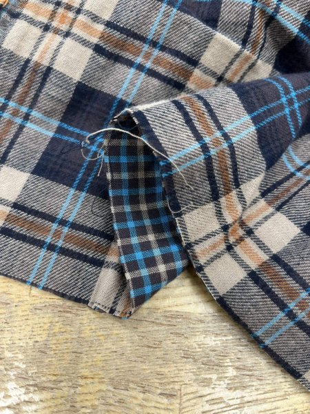 画像8: 生地：綿100％チェック柄両面ダブルガーゼ（茶系） (8)