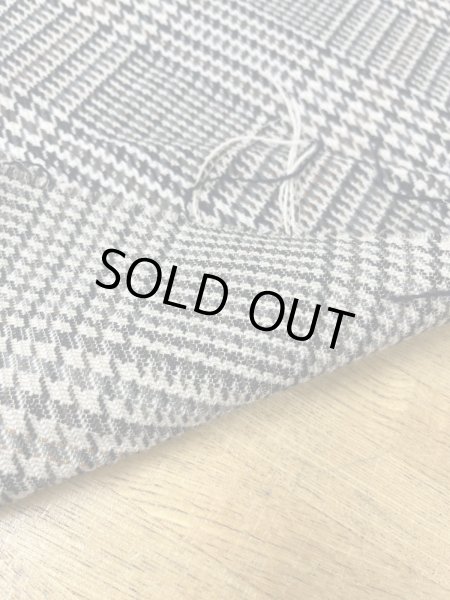 画像4: 生地：千鳥格子柄 ウールポリエステル（ベージュ×茶） (4)