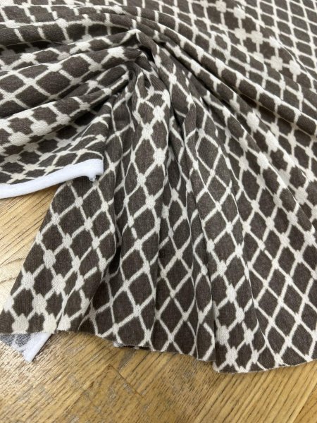 画像5: 生地：ポリエステルニット起毛タッチ（ベージュ×ブラウン） (5)