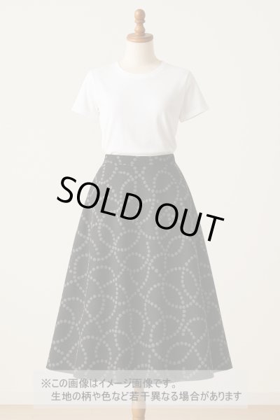 画像1: 生地：ポリエステルウール両面ジャガード（黒×グレー） (1)