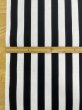 画像3: 生地：綿100％ストライププリント（白地×黒） (3)