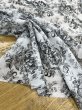 画像6: 生地：綿100％花柄リアルプリント（白地×黒） (6)