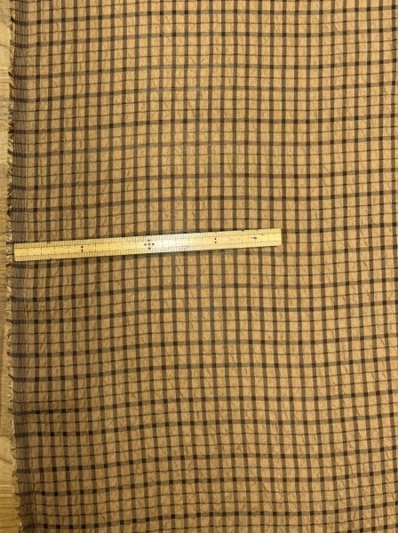 画像2: 生地：ポリエステルチェック柄（茶×黒） (2)