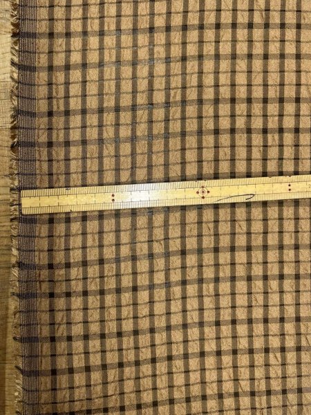 画像3: 生地：ポリエステルチェック柄（茶×黒） (3)