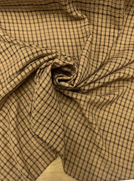 画像7: 生地：ポリエステルチェック柄（茶×黒） (7)