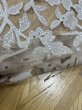 画像4: 生地：オーガンジー花柄刺繍レース（ベージュ） (4)