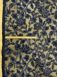 画像1: 生地：オーガンジー花柄刺繍レース（ネイビー） (1)