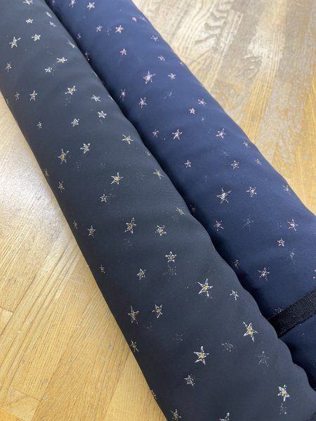 画像8: 生地：星刺繍 シフォン（ネイビー／ピンク） (8)