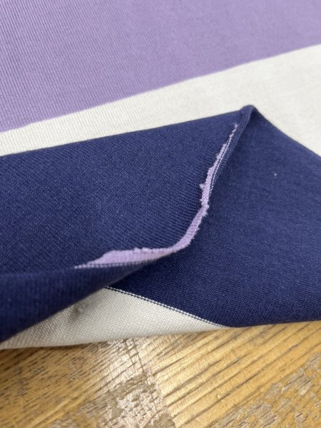 画像5: 生地：綿天竺 3色太ボーダー（白×紺×ラベンダー） (5)