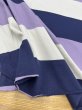 画像6: 生地：綿天竺 3色太ボーダー（白×紺×ラベンダー） (6)