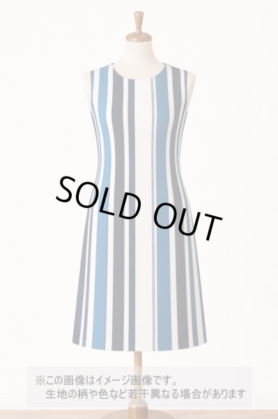 画像1: 生地：ポリエステル 2WAYストレッチ（ホワイト×ブルー） (1)