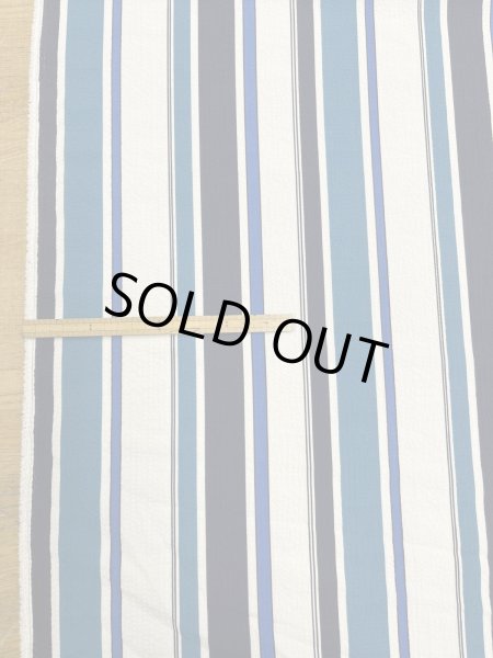 画像2: 生地：ポリエステル 2WAYストレッチ（ホワイト×ブルー） (2)