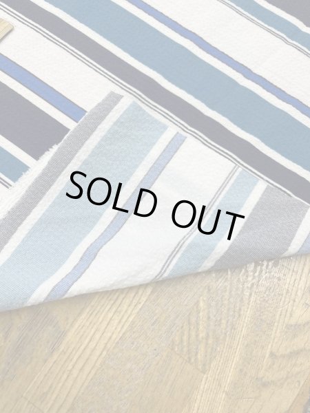 画像4: 生地：ポリエステル 2WAYストレッチ（ホワイト×ブルー） (4)