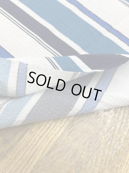 画像5: 生地：ポリエステル 2WAYストレッチ（ホワイト×ブルー） (5)