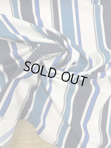 画像7: 生地：ポリエステル 2WAYストレッチ（ホワイト×ブルー） (7)