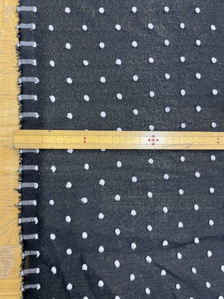 画像3: 生地：ポリエステル ジョーゼット スノーカット（黒／白ドット） (3)