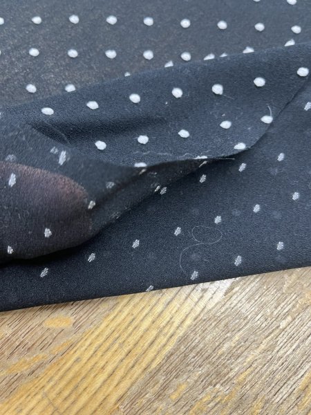 画像5: 生地：ポリエステル ジョーゼット スノーカット（黒／白ドット） (5)