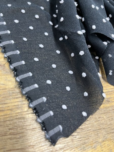 画像8: 生地：ポリエステル ジョーゼット スノーカット（黒／白ドット） (8)