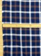 画像4: 生地：綿100％ チェック柄（紺／茶／白） (4)