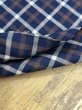 画像6: 生地：綿100％ チェック柄（紺／茶／白） (6)