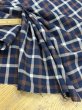 画像7: 生地：綿100％ チェック柄（紺／茶／白） (7)