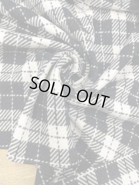 画像7: 生地：ウール100％ チェックラメ（ホワイト／ブラック） (7)