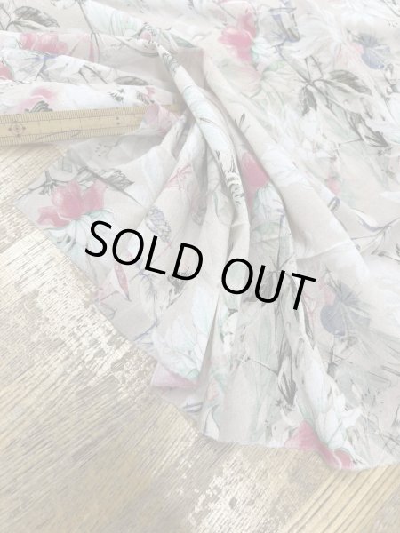 画像6: 生地：ポリエステル100％ フローラルプリント（ヴィンテージクリーム） (6)