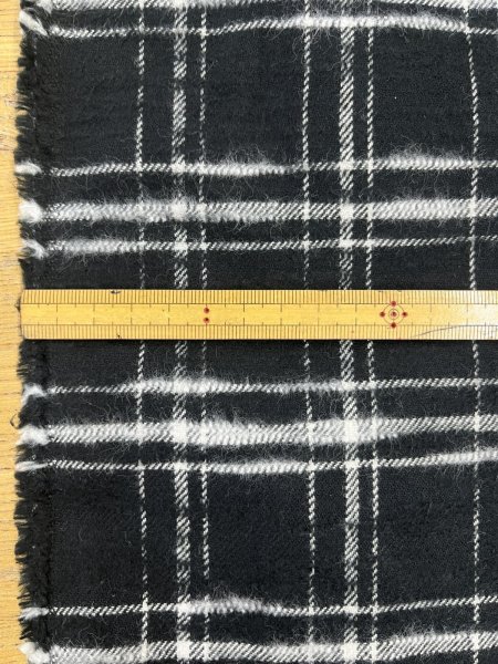 画像3: 生地：綿100％ チェック柄（黒／白） (3)