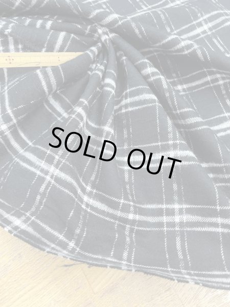 画像6: 生地：綿100％ チェック柄（黒／白） (6)