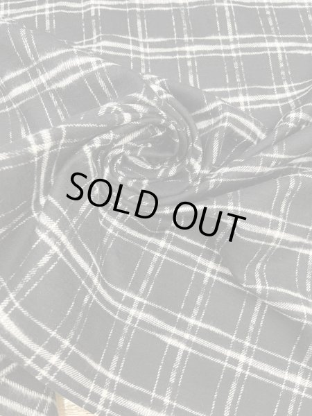 画像7: 生地：綿100％ チェック柄（黒／白） (7)