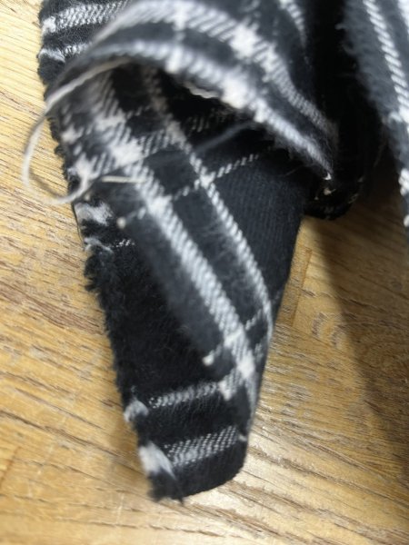 画像8: 生地：綿100％ チェック柄（黒／白） (8)