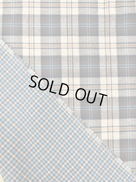 画像2: 生地：コットンチェック リバーシブル（ベージュ） (2)