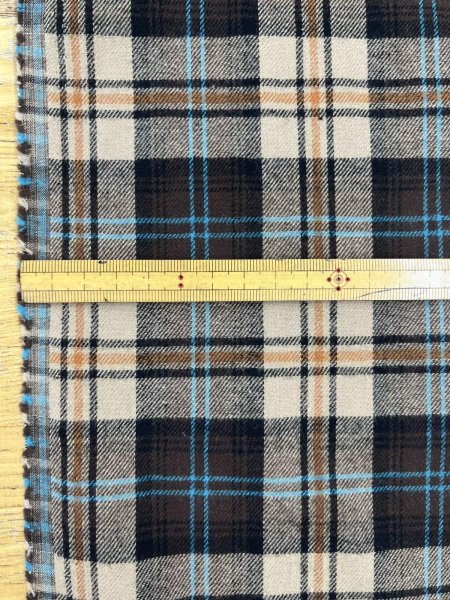 画像4: 生地：コットンチェック リバーシブル（ベージュ） (4)
