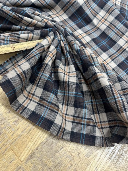 画像7: 生地：コットンチェック リバーシブル（ベージュ） (7)