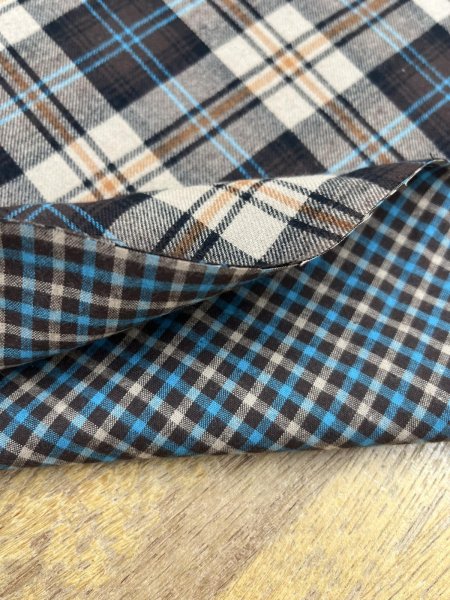 画像8: 生地：コットンチェック リバーシブル（ベージュ） (8)