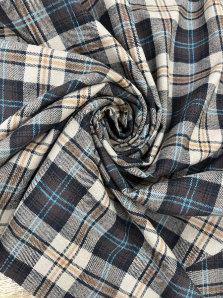 画像10: 生地：コットンチェック リバーシブル（ベージュ） (10)